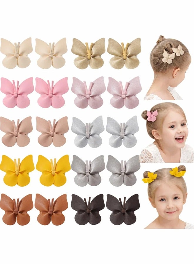 20PCS Fully Lined Butterfly Hair Bows with Alligator Clips - Colorful and Safe Hair Accessories for Baby Girls, Toddlers, and Kids  - Image 1