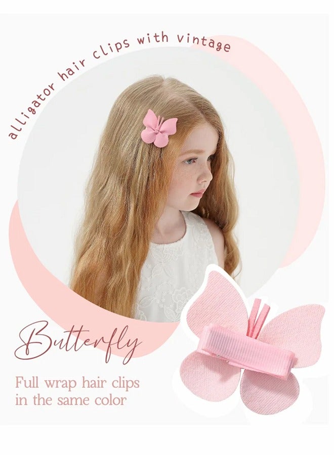 20PCS Fully Lined Butterfly Hair Bows with Alligator Clips - Colorful and Safe Hair Accessories for Baby Girls, Toddlers, and Kids  - Image 3