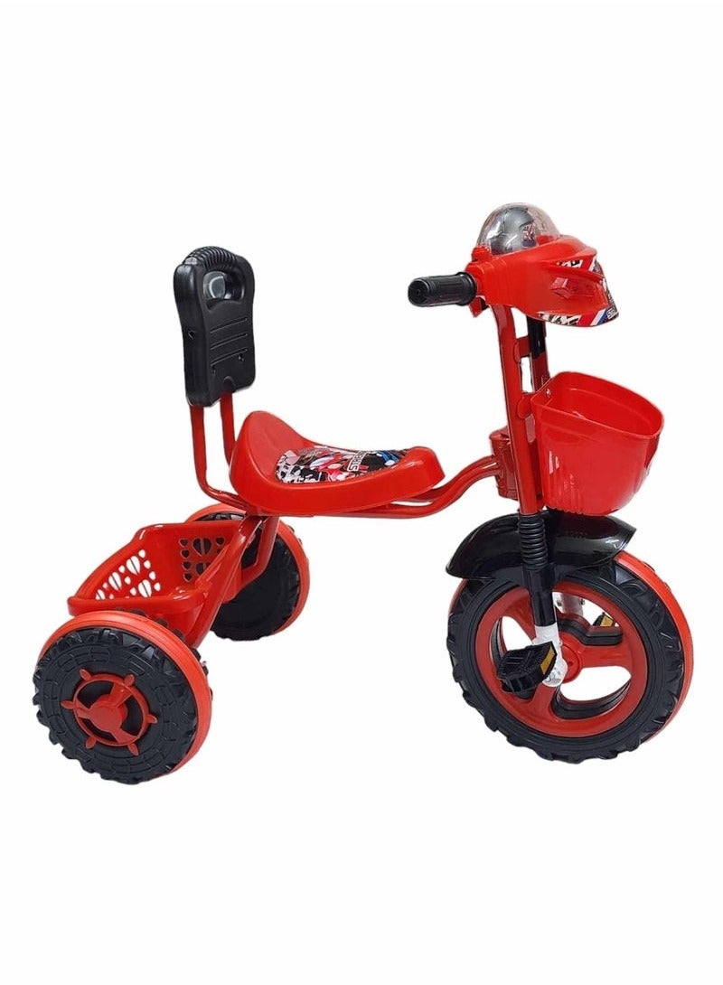 UNIKSAR Kids Tricycle with Metal Base, Comfortable Plastic Seat, Non-Slip Handles, Front Basket – 3-Wheel Ride-On for Toddlers Ages 2–5 – Indoor & Outdoor Use – Durable & Safe - Image 2