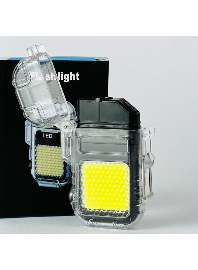 Rechargeable Electric Plasma Lighter with 3 Lighting Modes Waterproof Windproof USB Type C Arc Lighter with COB LED Flashlight Portable Outdoor Survival Lighter for Camping Hiking Emergency Use - Image 4