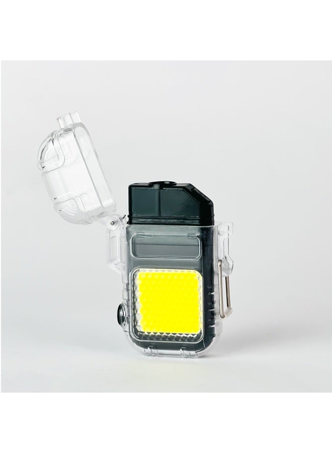 Rechargeable Electric Plasma Lighter with 3 Lighting Modes Waterproof Windproof USB Type C Arc Lighter with COB LED Flashlight Portable Outdoor Survival Lighter for Camping Hiking Emergency Use - Image 3