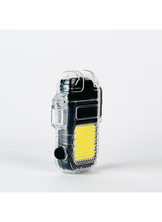 Rechargeable Electric Plasma Lighter with 3 Lighting Modes Waterproof Windproof USB Type C Arc Lighter with COB LED Flashlight Portable Outdoor Survival Lighter for Camping Hiking Emergency Use - Image 1