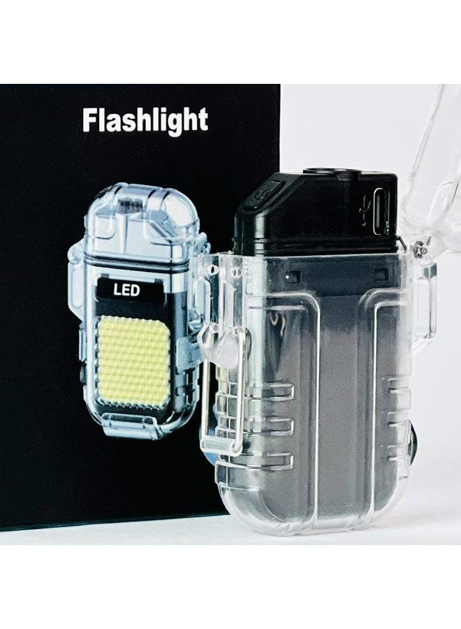 Rechargeable Electric Plasma Lighter with 3 Lighting Modes Waterproof Windproof USB Type C Arc Lighter with COB LED Flashlight Portable Outdoor Survival Lighter for Camping Hiking Emergency Use - Image 5