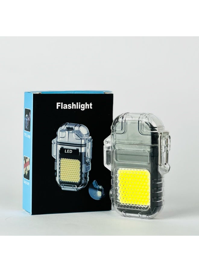 Rechargeable Electric Plasma Lighter with 3 Lighting Modes Waterproof Windproof USB Type C Arc Lighter with COB LED Flashlight Portable Outdoor Survival Lighter for Camping Hiking Emergency Use - Image 2