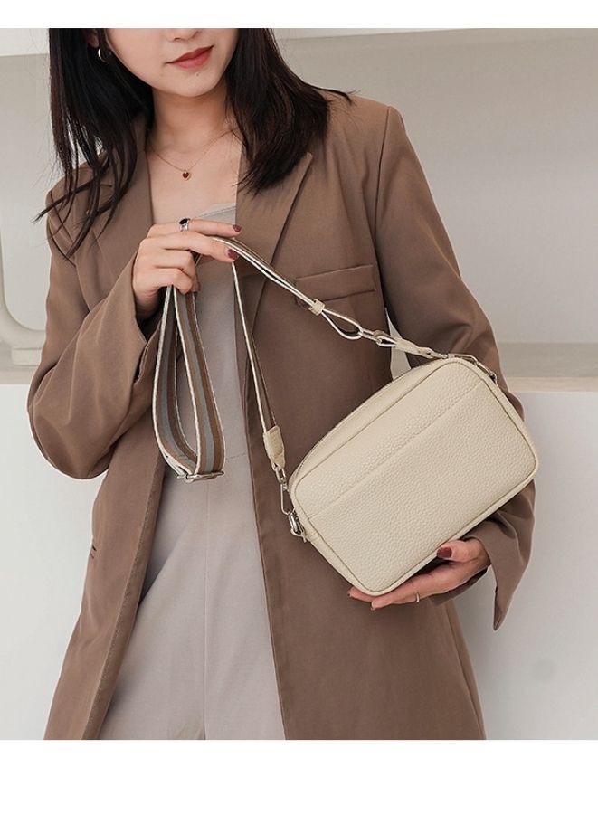 Women's Crossbody Clutch Purses with PU Leather Detachable Strap Square Bag for Commuting Business Travel, White - Image 5