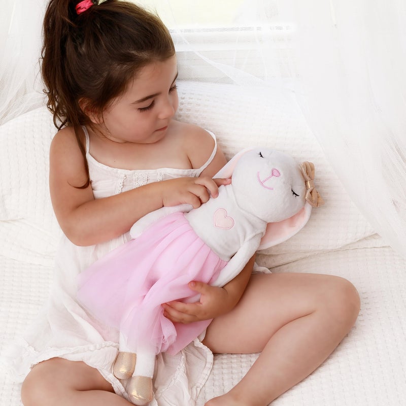 Perfectto Design Bunny Ballerina Stuffed Animal for Girls, Plush Toy Doll - Cute Doll Set Dress Up for 3 4 5 Year Old Girl - Gift for Little Girl, Birthday, Christmas Age 3-9 - Image 5