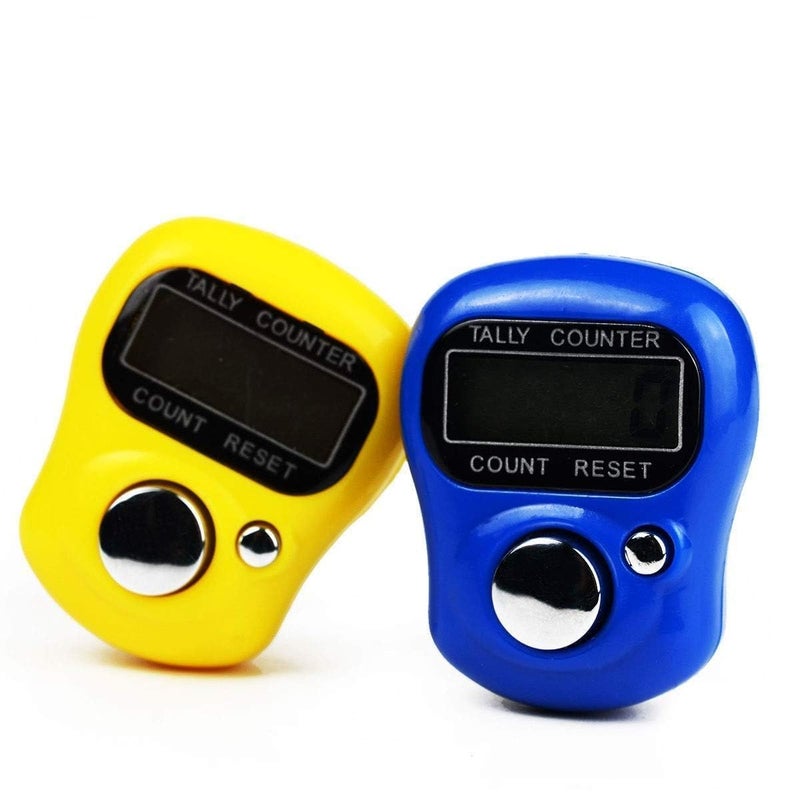 Crome Supastyle Digital Finger Counter | Portable Hand Ring Tally Counter for Mantra Jaap, Meditation, Yoga and Prayer | Adjustable Finger Strap (11 cm, Pack of 2) - Image 1