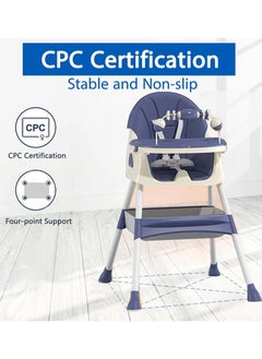 Baby High Chair, Adjustable Folding Baby Chair with Removable Tray and Non-Slip Feet, Foldable Toddler Seat for Baby and Toddler(Blue) - pzsku/ZB056C29DD4B0DEBE0FACZ/45/_/1727062776/99257ce3-7b35-4abd-927c-a342afee50d0