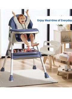 Baby High Chair, Adjustable Folding Baby Chair with Removable Tray and Non-Slip Feet, Foldable Toddler Seat for Baby and Toddler(Blue) - pzsku/ZB056C29DD4B0DEBE0FACZ/45/_/1727062817/90492e9e-925a-44e6-a4e8-055d4ac55a83