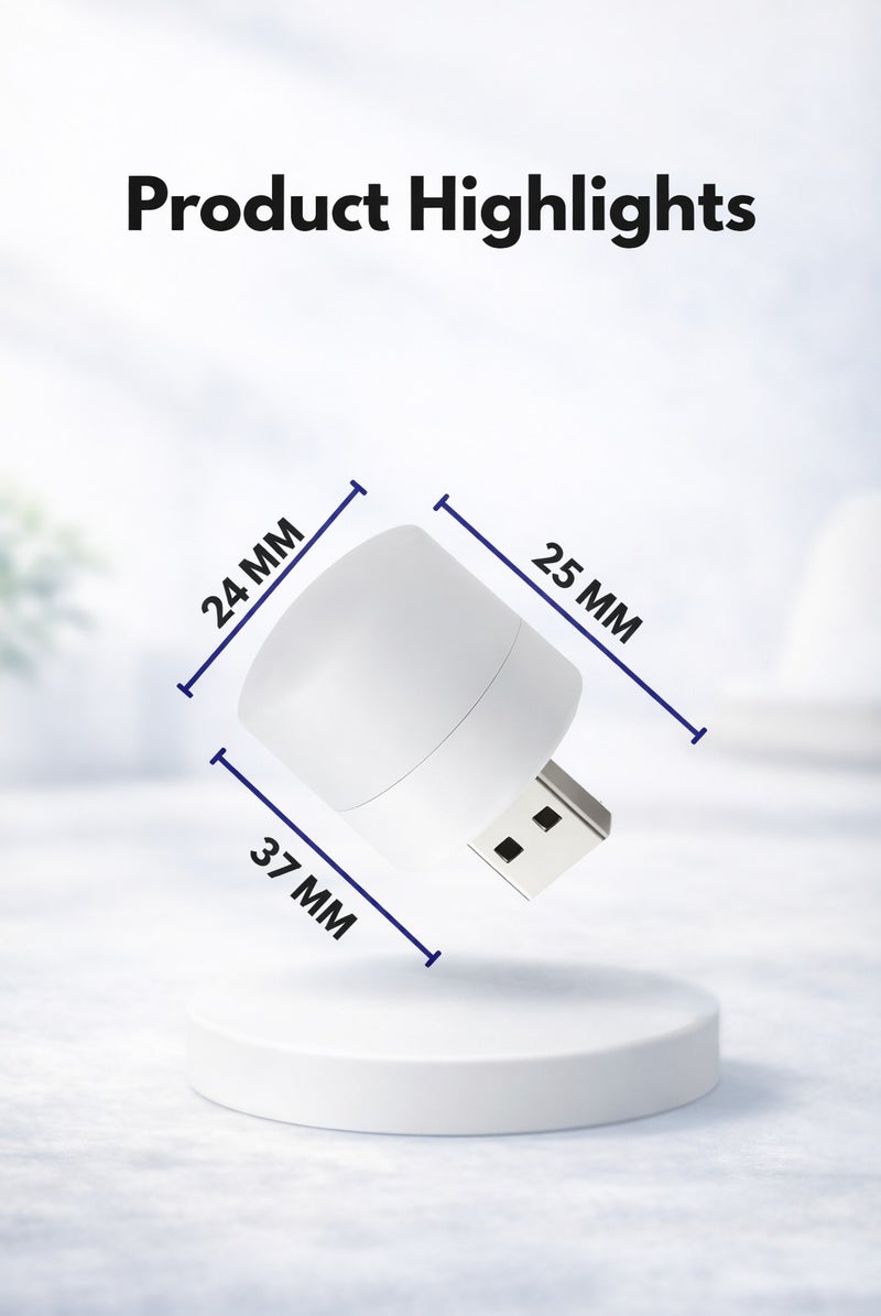 مصباح LED صغير بمنفذ USB - ضوء مكتب مرن وصغير الحجم - Image 3