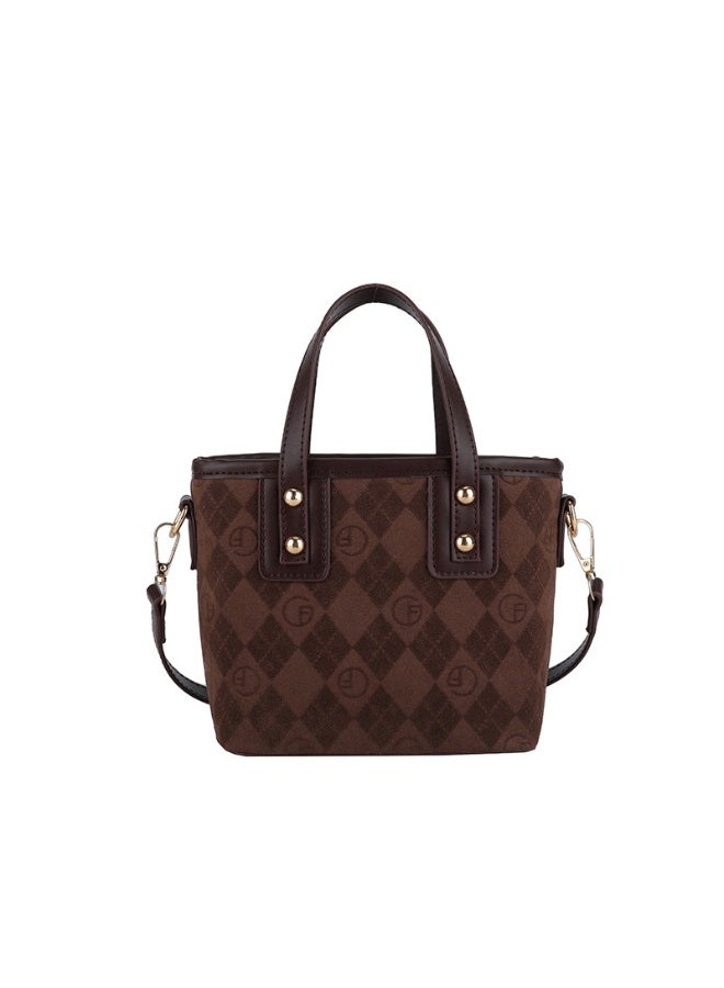Stylish all-in-one tote women's bucket bag Vintage premium single shoulder crossbody commuter bag