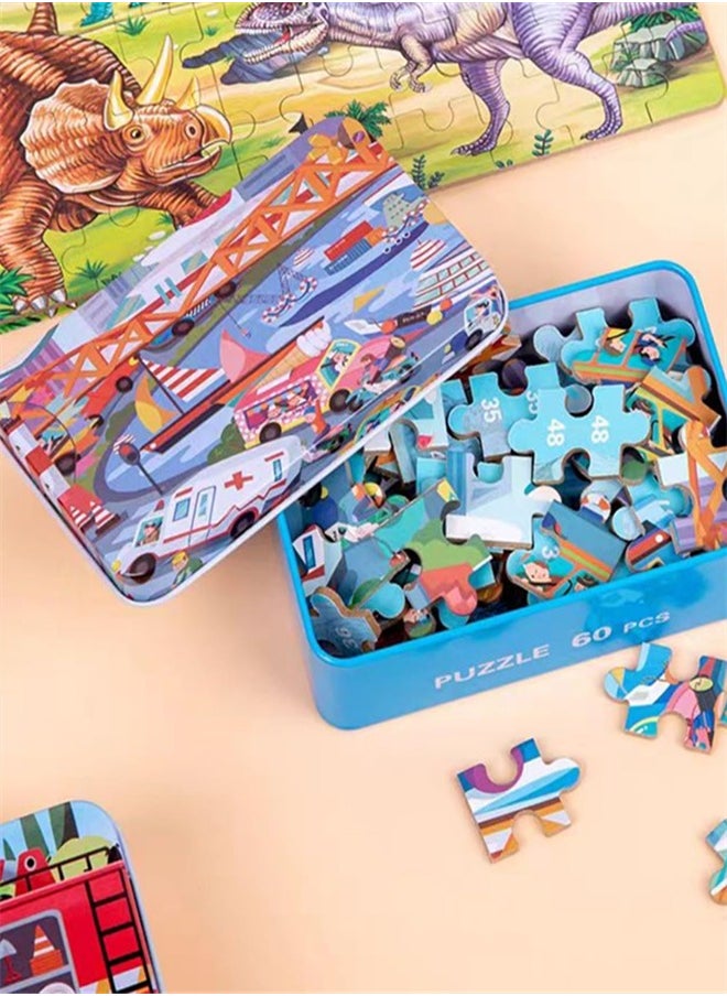 Generic - 60 pieces wooden Puzzle Kids toy-Jigsaw Puzzles child toys Learning Toys for Boys and Girls Montessori Toys（1 random colors) - Image 1