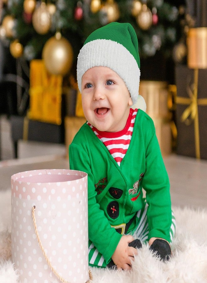 Durio Unisex Baby Santa Hat Knitted Baby Christmas Hat for Infant Newborn Toddler Kids Boys Girls Xmas Winter Beanie Elf Hat Green 4-6 Years - Image 5