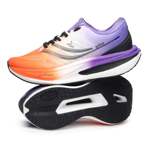 YOHO Catapult CarbonBurst™ Sports Shoes with Laces for Men| Running,Jogging,Athletic & Gym| Cushioned Insoles,Breathable Upper & Phylon Sole for Shock Absorption Sneakers for Man | Orange Zest -UK 9 - Image 1