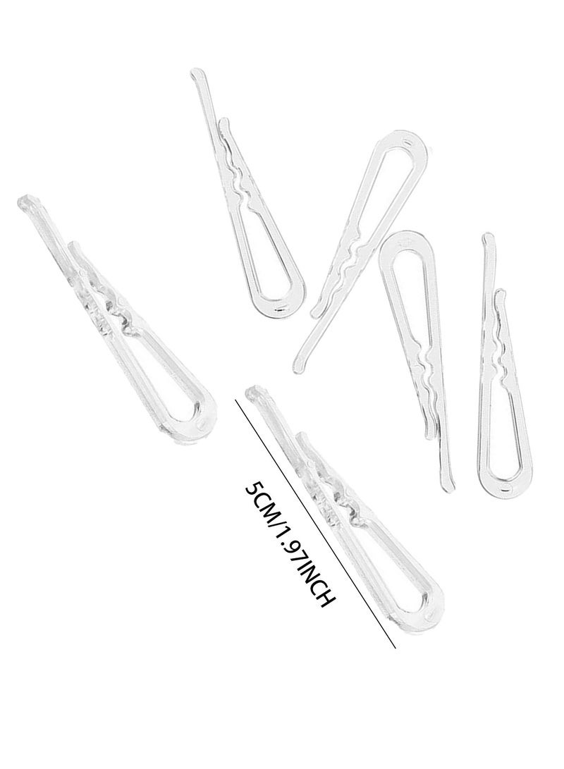 Generic U Shape Clear Shirt Folding Clips, Plastic Alligator Clips with Teeth for Ties Socks Pants and Dress,100Pcs, 50mm/2 Inch  - Image 5