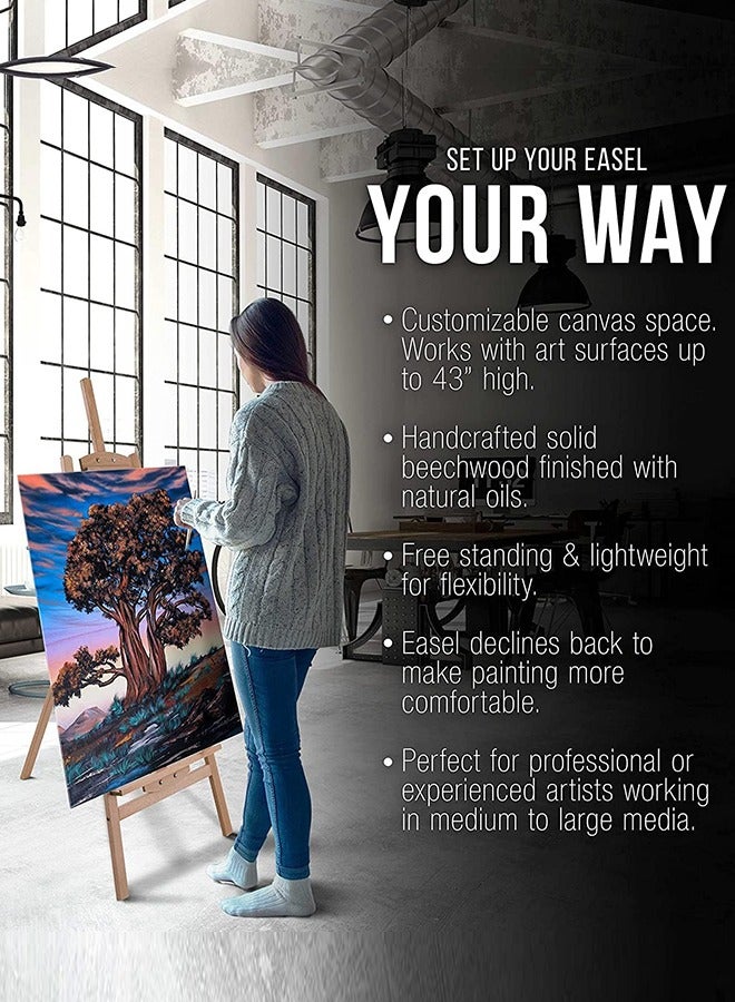 Wooden Sketch Drawing Stand Beige - Image 2