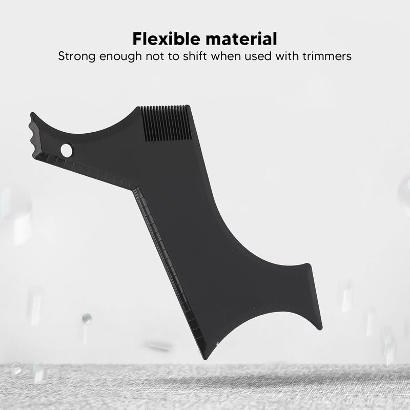 Dpofirs Beard Contour Template And Grooming Set | Stencil Kit With Pencils And Brush For Self Trimming (Black) - Image 5