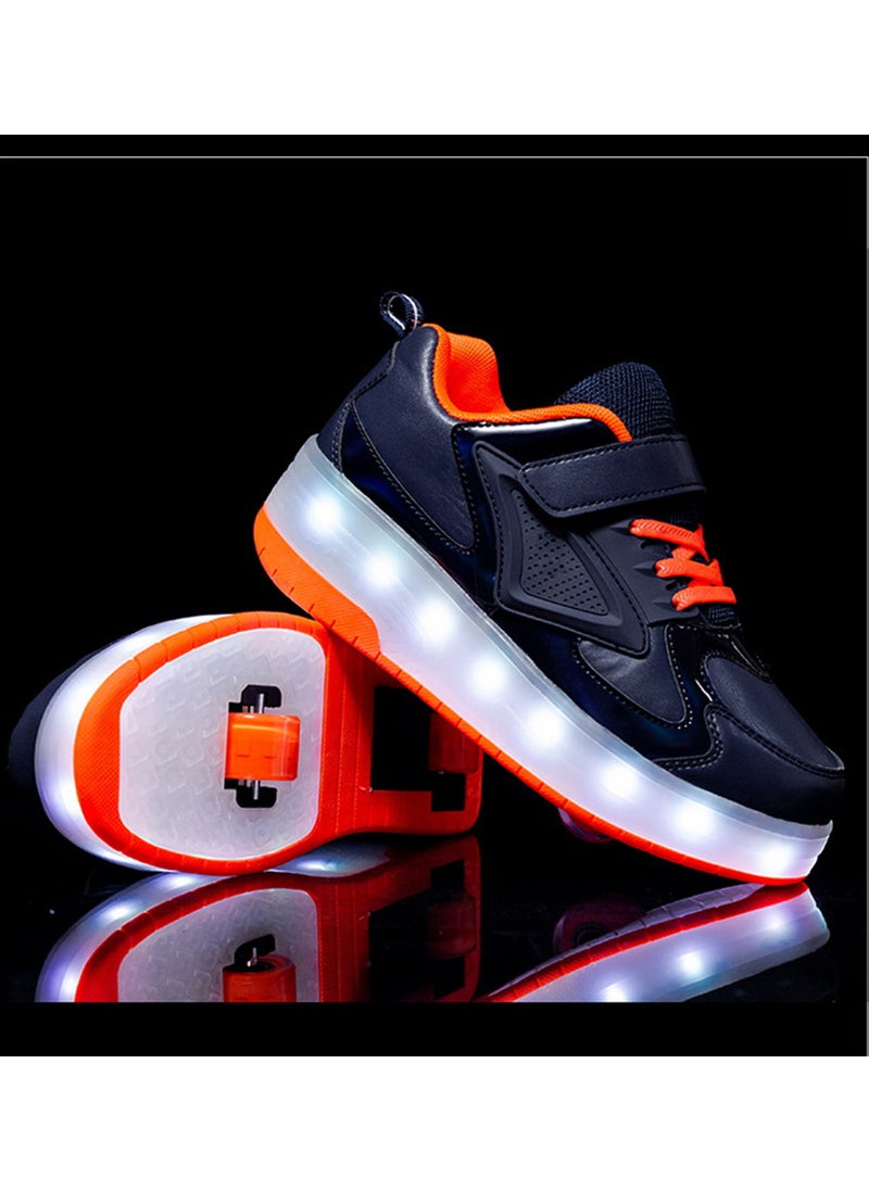 Sharpdo - Roller Shoes Girls Boys Wheel Shoes Kids Roller Skates Shoes LED Light Up Wheel Shoes for Kids for Children - Image 1