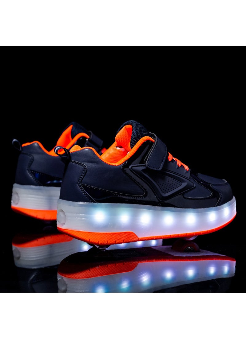 Sharpdo - Roller Shoes Girls Boys Wheel Shoes Kids Roller Skates Shoes LED Light Up Wheel Shoes for Kids for Children - Image 1