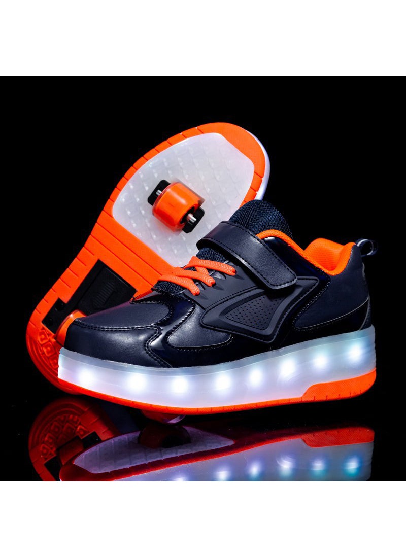 Sharpdo - Roller Shoes Girls Boys Wheel Shoes Kids Roller Skates Shoes LED Light Up Wheel Shoes for Kids for Children - Image 1