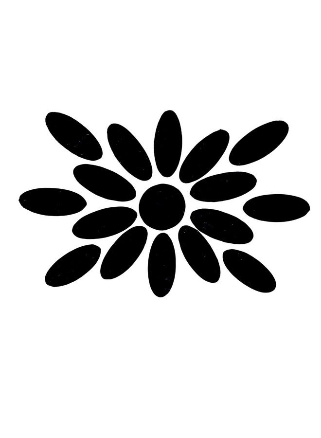 Comet Busters Handcrafted Black Oval Velvet Bindis (BIN1881) (13 mm) - Image 1