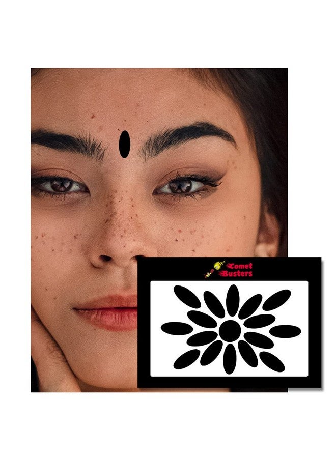 Comet Busters Handcrafted Black Oval Velvet Bindis (BIN1881) (13 mm) - Image 3