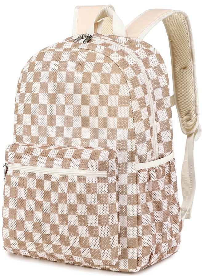 LEDAOU Mesh Backpack for Kids Girls Semi-Transparent Mesh School Backpack Bookbag Lightweight Casual Daypacks - Image 1