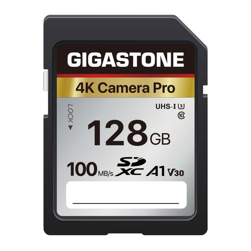 Gigastone [5-Yrs Free Data Recovery] GIGASTONE 128GB Memory Card 4K Pro Series Speed Up to 100MB/s Compatible with Canon Nikon Sony Camcorder, A1 V30 UHS-I - Image 1