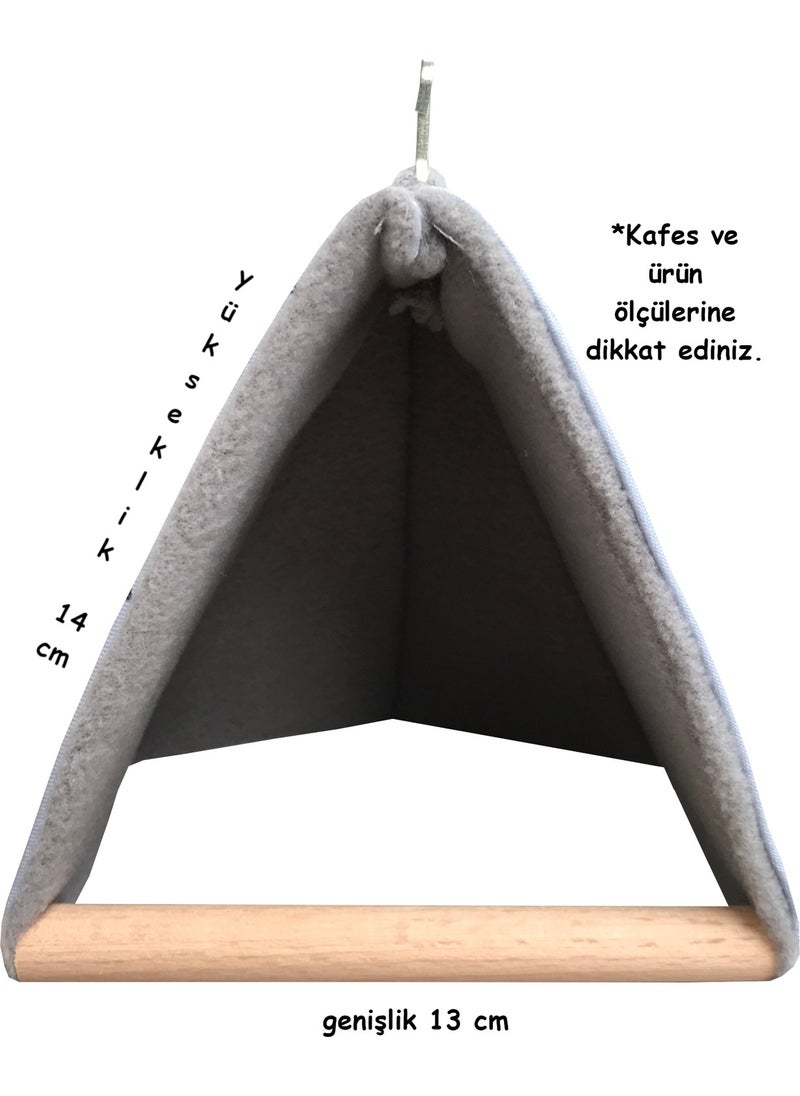 Kuş Arkadaşım - My Bird Friend Forpus Parrot Sleeping Swing Wind-Breaking Tent Swing Gray - Image 1