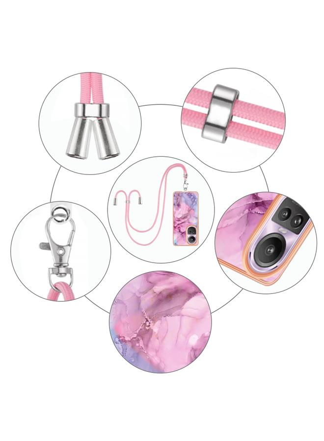 اس-توب جراب لهاتف OPPO Reno10 Pro 5G Global Electric Marble ثنائي الجانب IMD مع حبل تعليق - Image 3