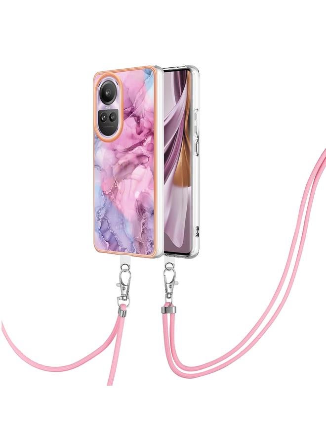 اس-توب جراب لهاتف OPPO Reno10 Pro 5G Global Electric Marble ثنائي الجانب IMD مع حبل تعليق - Image 1
