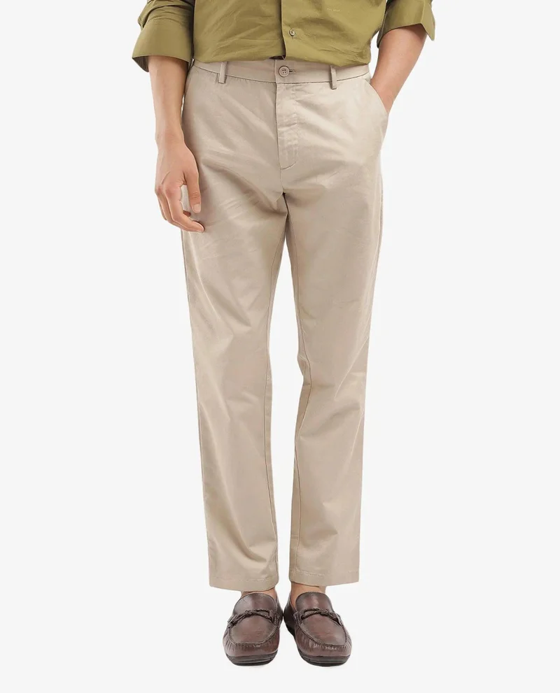 رير رابِت Men's Regular Fit Solid Trouser