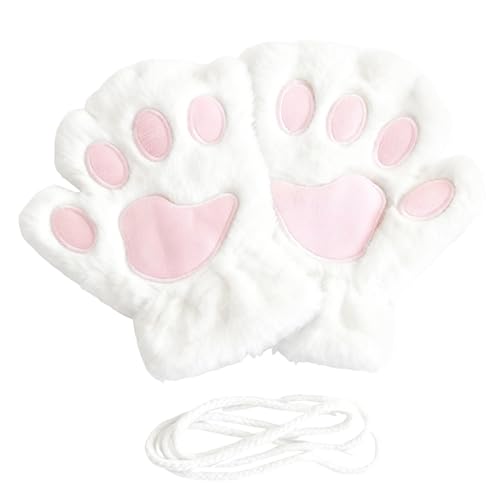 TecoKart® Cat Paw Gloves Soft Plush Warm Comfort for Women Cute Design | Fingerless | Winter Gloves | Cat Lover | Soft & Comfortable Fabric - Image 1