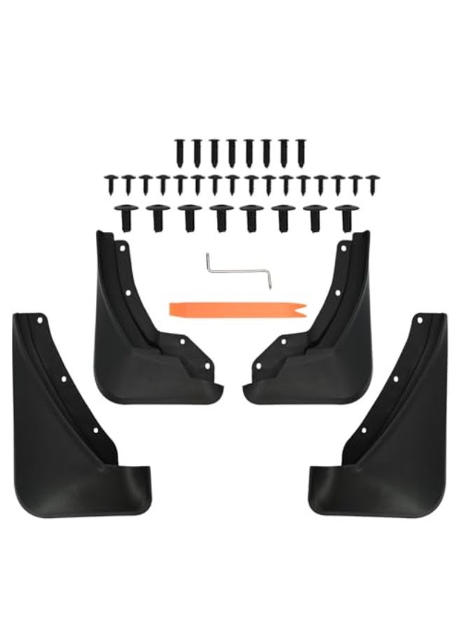 Generic 4 PCS XC40 Mudflaps Mudguard for XC40 2017-2025 Accessories Splash Guard Front & Rear Mudguard Car Accessories with Fixing Screws, Send Z Screwdriver  - Image 1