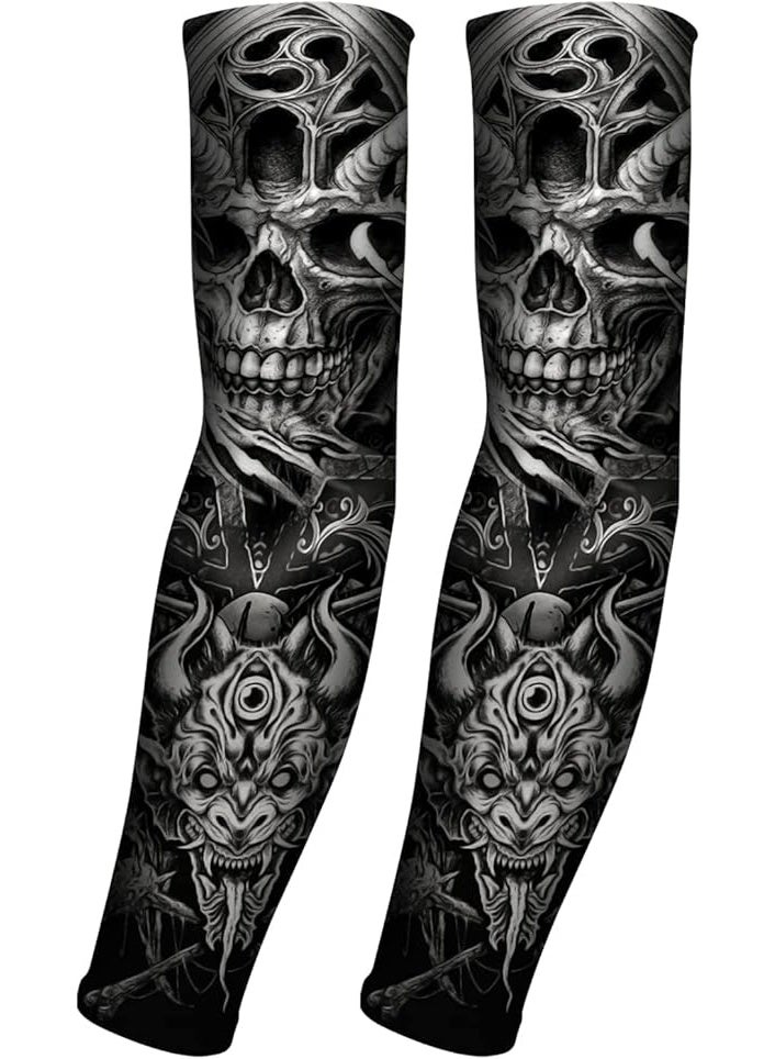 Showday UV Sun Protection Arm Sleeves for Men & Women-UPF 50+ Sports Compression Cooling Sleeve-Unique TATTOO SLEEVE Gift - Image 1