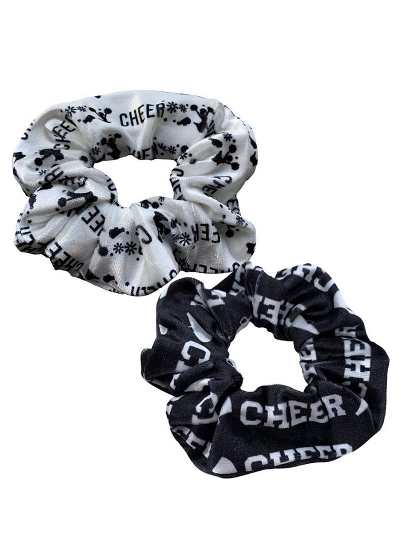 Infinity Collection - Cheer Scrunchie Set Girls 2pc Cheer Hair Accessories Cheerleading Elastics for Cheerleaders  Cheer Teams - Image 1