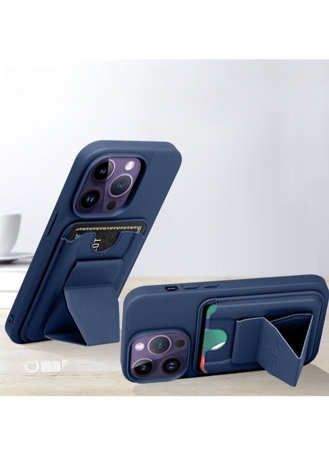 MUDISO iPhone 14 Pro Max Case Cover Shockproof Back Card Storage & case built-in Stand PU leather for a stylish look Back Cover For iPhone 14 Pro Max 6.7-inch - Image 3