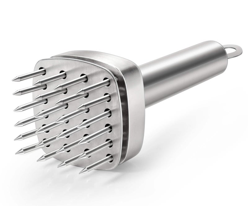 Aliglow Aliglow 304 Stainless Steel Meat Tenderizer Needle Meat Hammer Mallet Tool Pounder For Tenderizing and Pounding Steak Beef Pork Chicken BBQ And Poultry