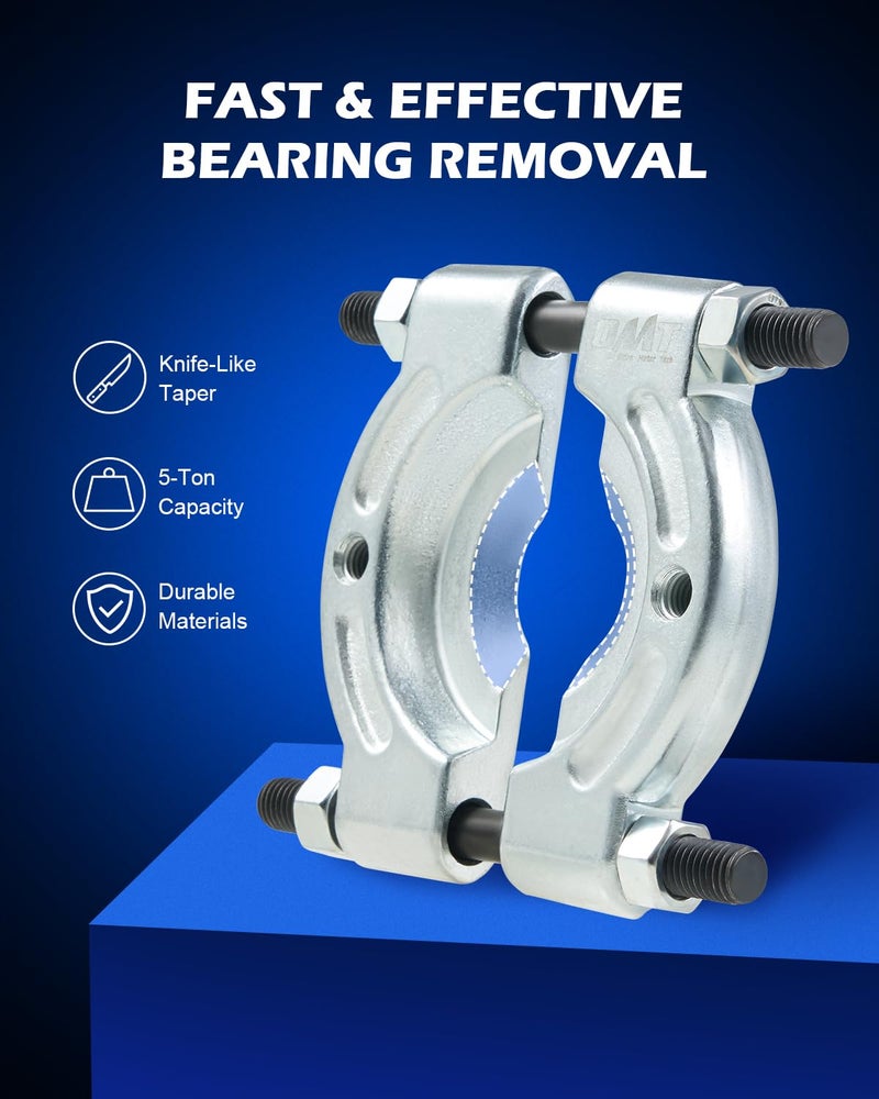 Orion Motor Tech Bearing Puller Set, 5 Ton Capacity Bearing Separator, Pinion Wheel Bearing Removal Kit with 2" and 3" Jaws, Wheel Hub Axle Puller Set, Heavy Duty Bearing Splitter Tool Kit - Image 5
