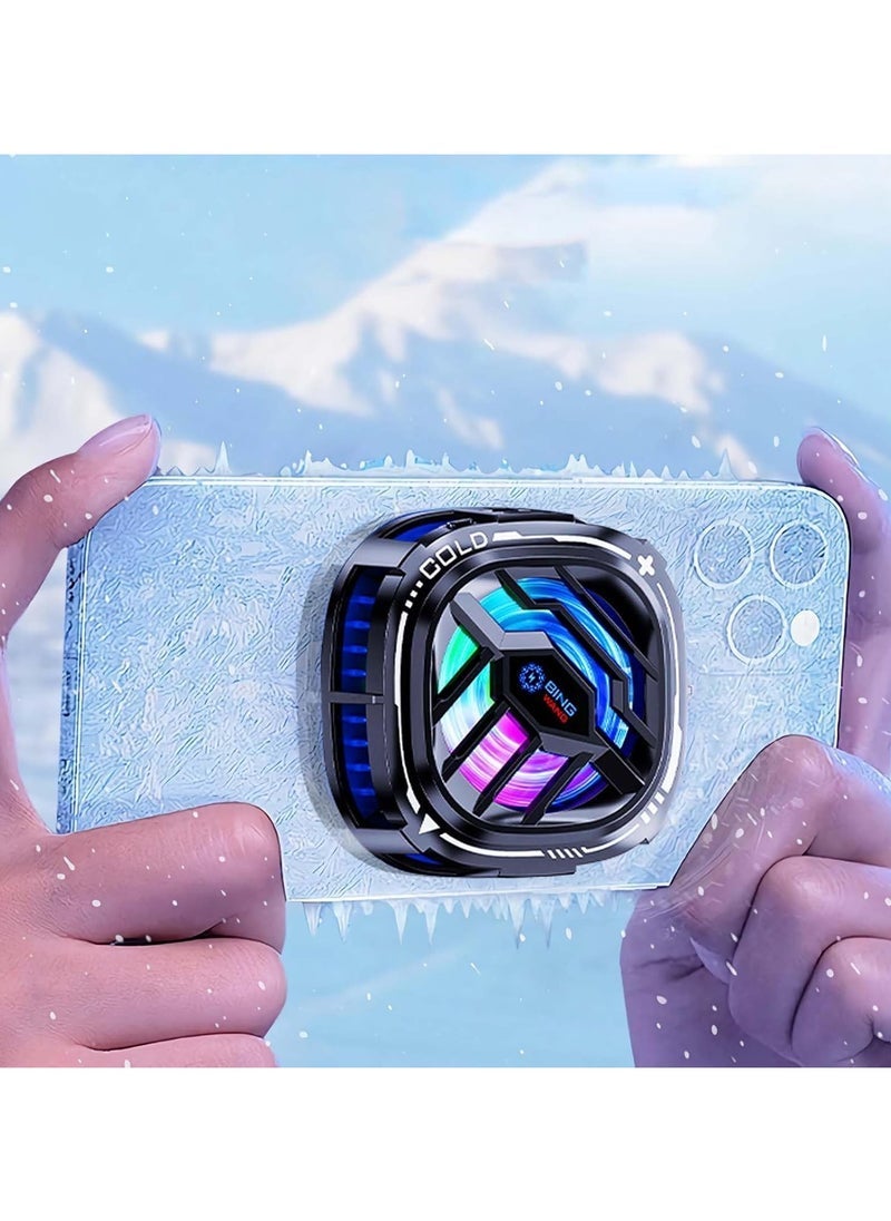 ELTRAZONE Cell Phone Cooler | Phone Cooling Fan with Semi-Conductor Cooling Chip & RGB Lighting | Fast Cooling Technology for Gaming, Streaming, and Heavy Use | Universal Fit for Smartphones | Efficient Heat Dissipation, Portable & Lightweight  - Image 1