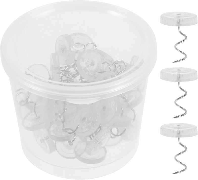 50pcs Spiral Sofa Pins for Upholstery and Bed Sheet Fixing, Anti-Slip Furniture Tacks, Large Size Fasteners for Home Decor and Slipcover Stabilizing - Image 1