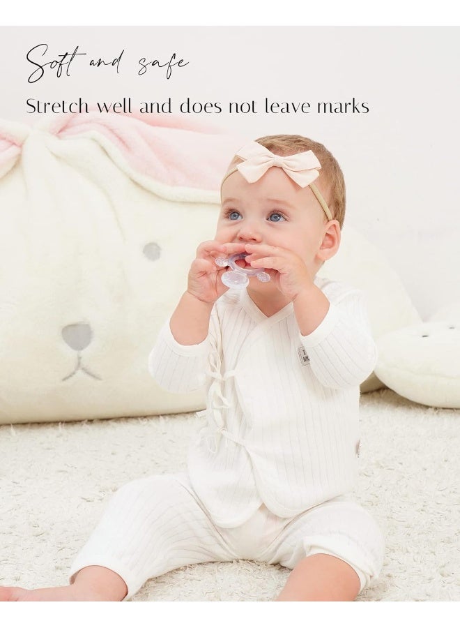 jollybows Jollybows 40pcs Baby Girls Nylon Hair Bows Headbands Linen Hair Bands Elastic Hair Accessories for Kids Infants Newborn  - Image 5