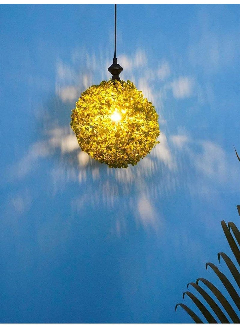TripleSix TripleSix Faux Green Grass Ball Topiary Hanging Pendant Light Full Set Bulb are Included  - Image 3