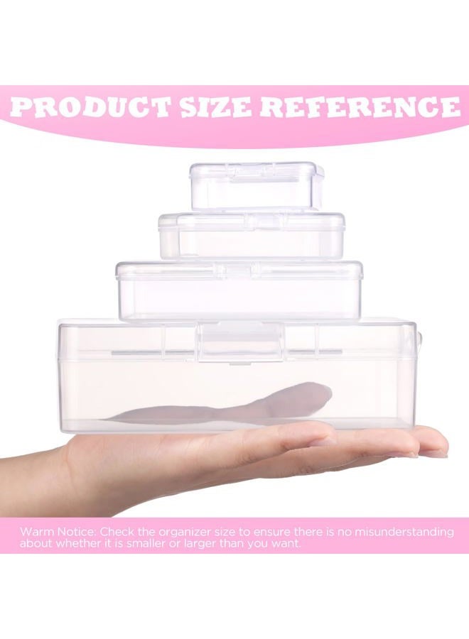 Funtopia Craft Organizers and Storage, 3-Tier Stackable Storage Container Box and 56 Pcs Small Plastic Containers with Lids, Mini Clear Bead Organizers for Jewelry Toys Arts Bead Storage (4 Sizes) - Image 3