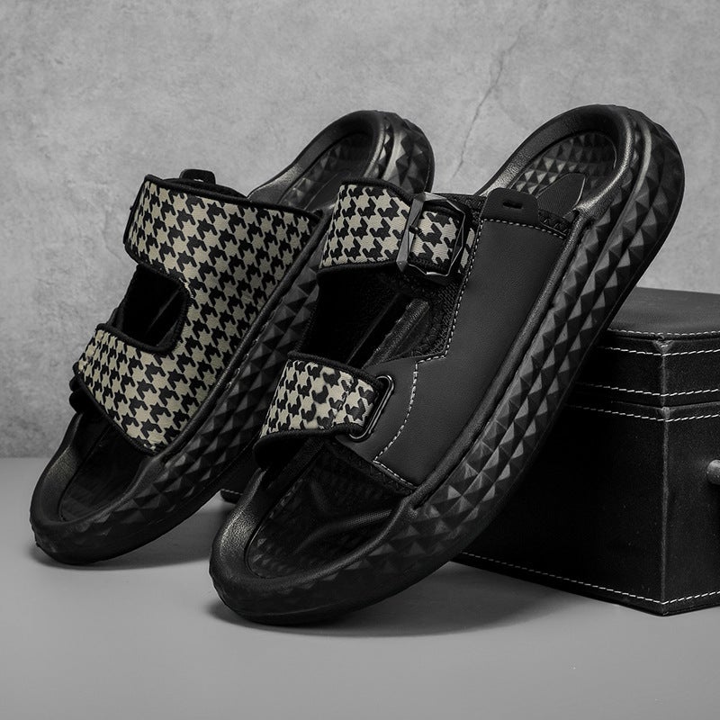 Men'S Slippers 2025 Men'S Indoor And Outdoor Dual-Purpose Non-Slip Soft Sole Open-Toe Trendy Slippers - Image 1