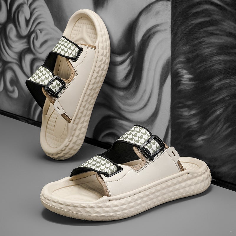 Men'S Slippers 2025 Men'S Indoor And Outdoor Dual-Purpose Non-Slip Soft Sole Open-Toe Trendy Slippers - Image 2