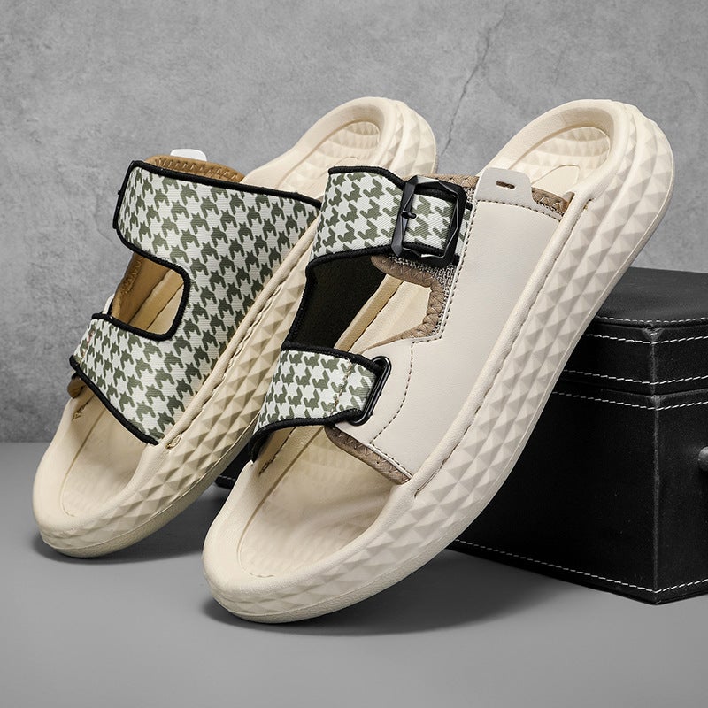 Men'S Slippers 2025 Men'S Indoor And Outdoor Dual-Purpose Non-Slip Soft Sole Open-Toe Trendy Slippers - Image 4