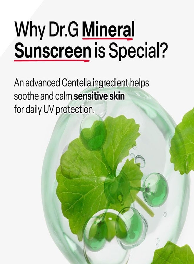 Dr. G Green Mild Up Defense Mineral Sunscreen - SPF 50 Broad Spectrum Korean Sunscreen - Lightweight & Reef-Safe Mineral Formula - For Sensitive Skin - Non-Greasy - With Centella Asiatica - 1.69 fl oz - Image 5