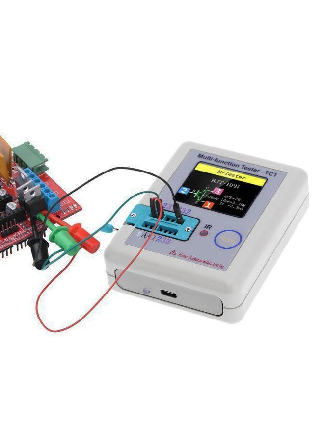 Multi-Functional Display Transistor Tester Kit White 15 x 3centimeter - Image 2