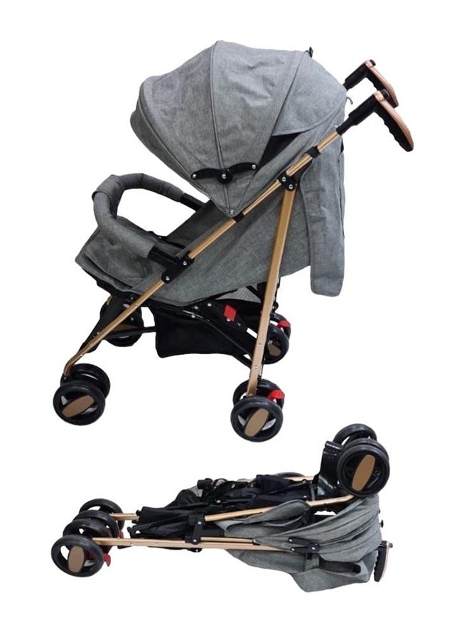 Baby Foldable Stroller With Multiple Recline Position And Adjustable Canopy - Image 3